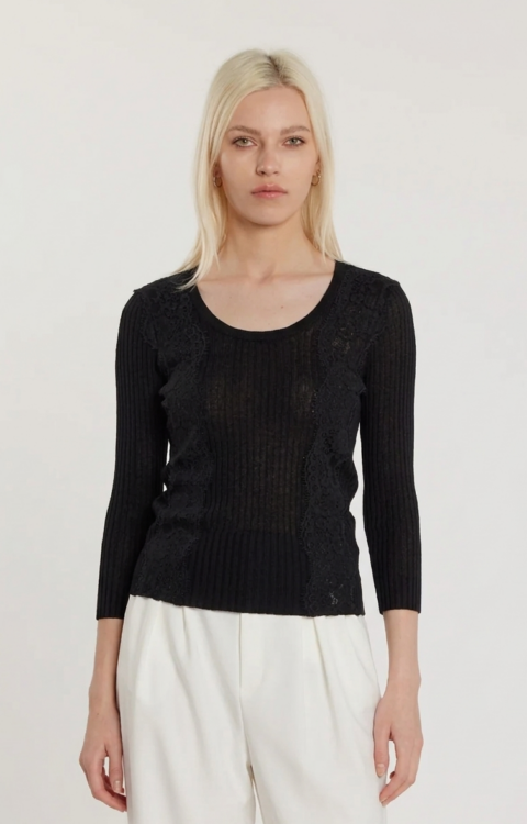 MAGLIA PIZZO NERA Relish