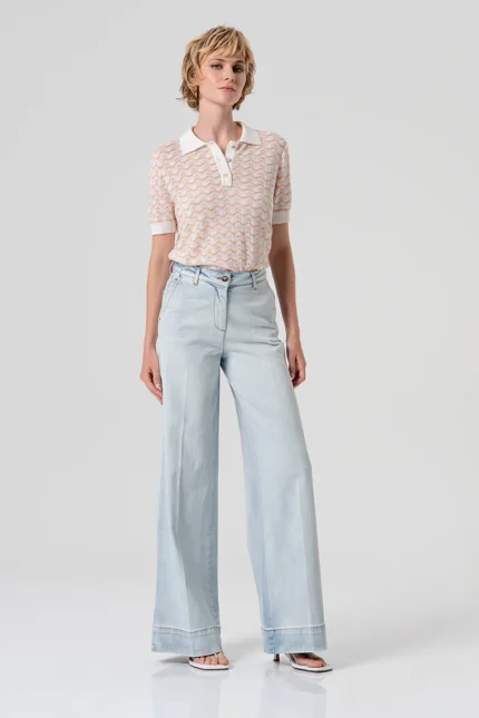 JEANS A PALAZZO DENIM CHIARO Fracomina