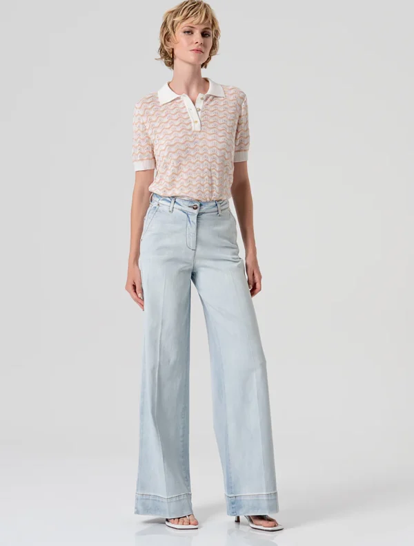 JEANS A PALAZZO DENIM CHIARO Fracomina