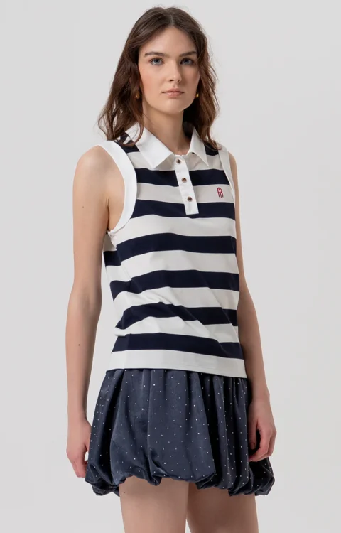 POLO SENZA MANICHE A RIGHE Fracomina