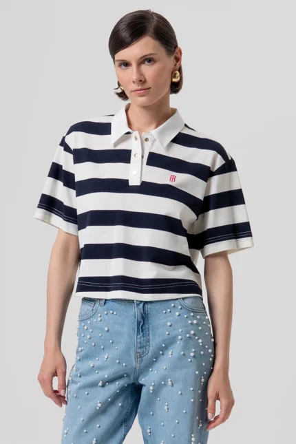POLO CROP A RIGHE Fracomina
