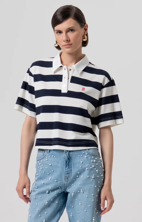 POLO CROP A RIGHE Fracomina