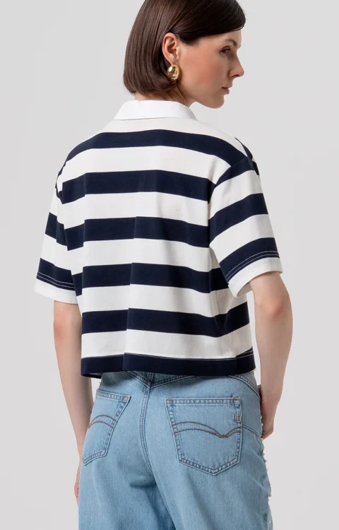 POLO CROP A RIGHE Fracomina