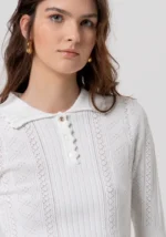 POLO IN MAGLIA BIANCA Fracomina