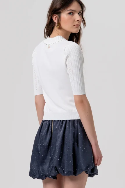 POLO IN MAGLIA BIANCA Fracomina