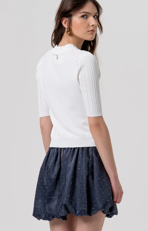 POLO IN MAGLIA BIANCA Fracomina