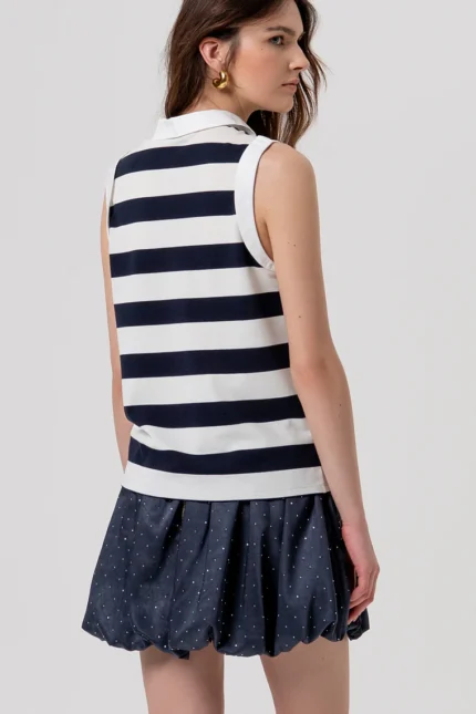 POLO SENZA MANICHE A RIGHE Fracomina