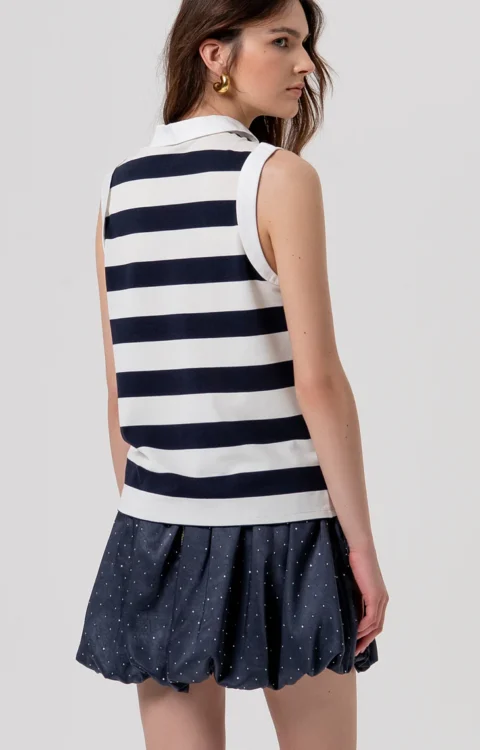 POLO SENZA MANICHE A RIGHE Fracomina