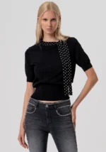 PULL NERO CON BORCHIE Fracomina