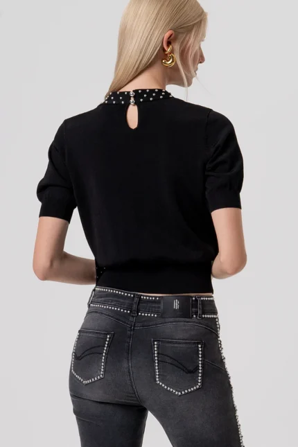 PULL NERO CON BORCHIE Fracomina