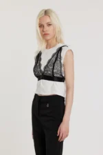 T-SHIRT CROP INSERTO PIZZO Relish