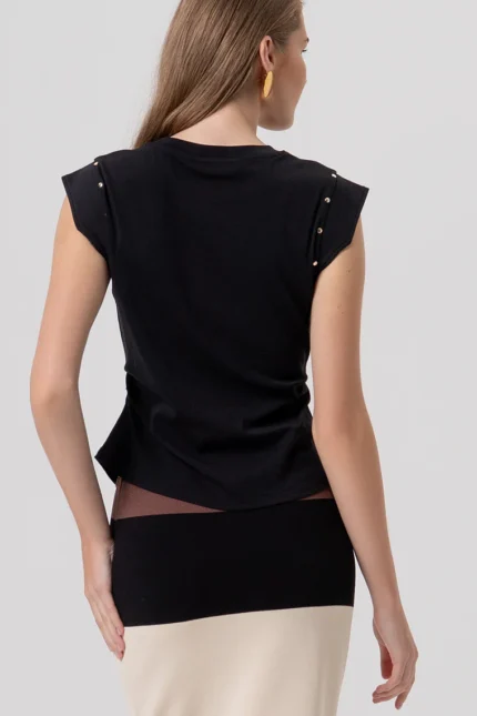 T-SHIRT GIOIELLO NERA Fracomina