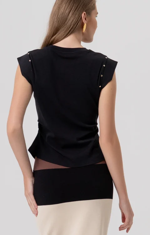 T-SHIRT GIOIELLO NERA Fracomina