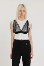 T-SHIRT CROP INSERTO PIZZO Relish