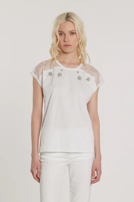 T-SHIRT PIZZO BIANCA Relish