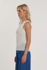 TOP CANOTTA BIANCA PIZZO Relish