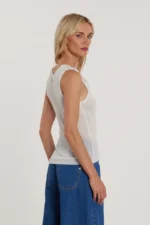 TOP CANOTTA BIANCA PIZZO Relish