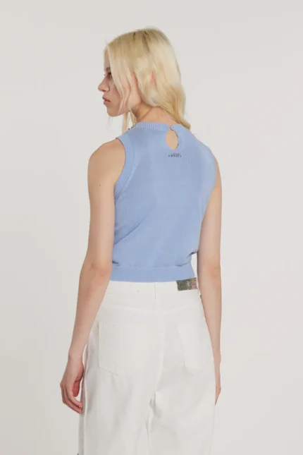 TOP CANOTTA GIOIELLO AZZURRA Relish