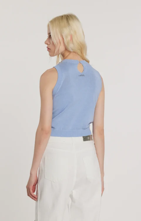 TOP CANOTTA GIOIELLO AZZURRA Relish