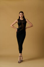 ABITO LUNGO NERO TRASPARENZE No Secrets