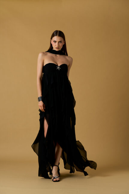 ABITO LUNGO NERO VOILE No Secrets