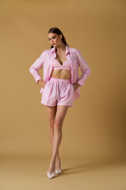  CAMICIA GESSATA ROSA STRASS No Secrets