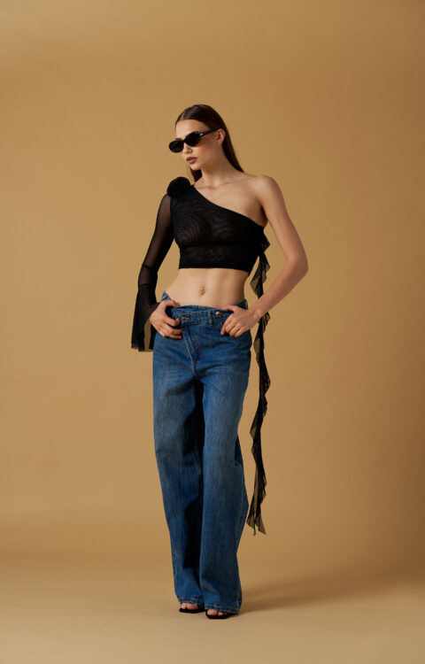 MAGLIA MONOSPALLE NERA No Secrets