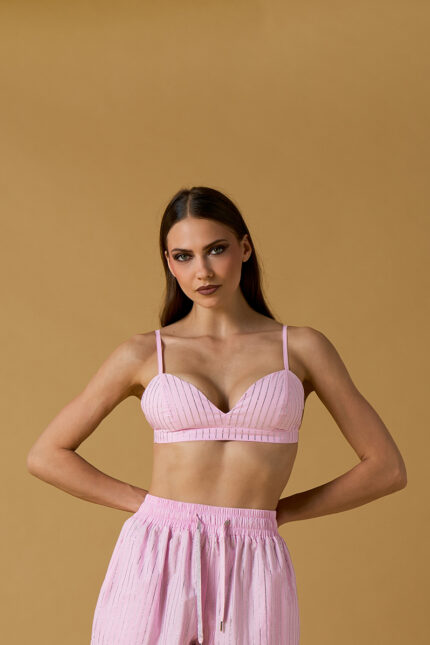 TOP GESSATO ROSA STRASS No Secrets