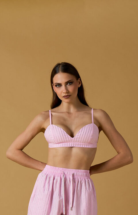 TOP GESSATO ROSA STRASS No Secrets