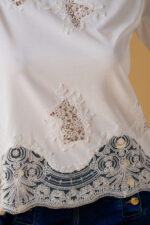 T-SHIRT BIANCA PIZZO No Secrets