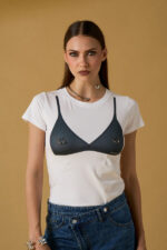 T-SHIRT BIANCA REGGISENO PIERCING No Secrets